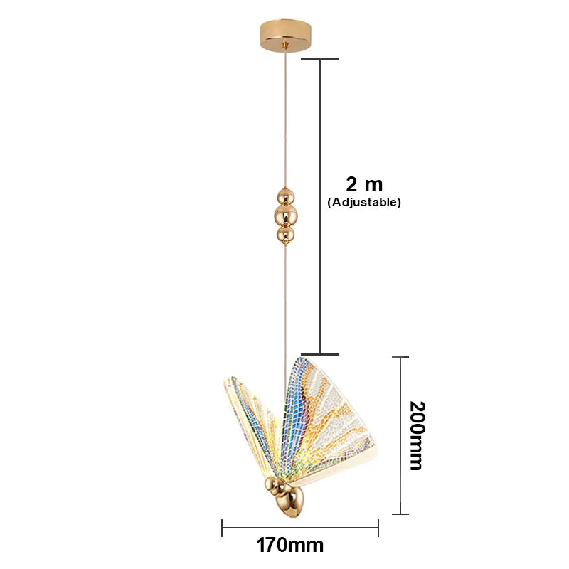 PENDENTE DE LUSTRE DE BORBOLETA