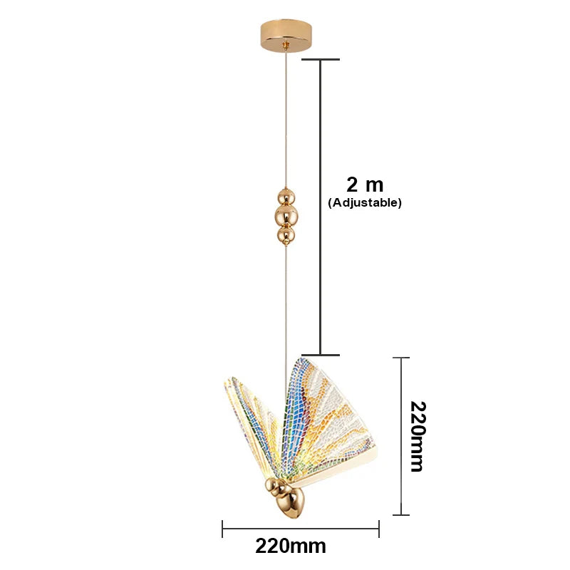 PENDENTE DE LUSTRE DE BORBOLETA